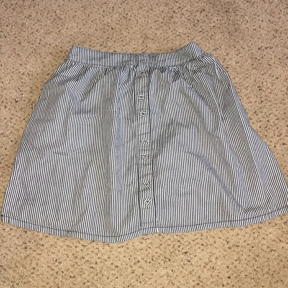 Mission Navy & White Striped Skirt